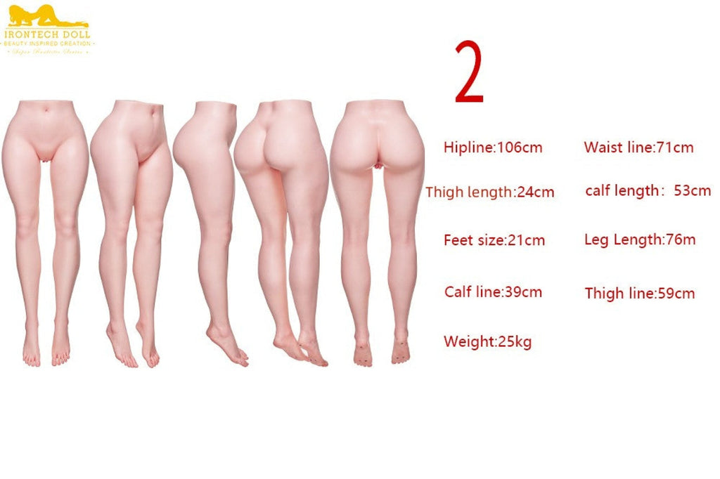 2'5" (76cm) Silicone Torso Legs - IronTech Doll®