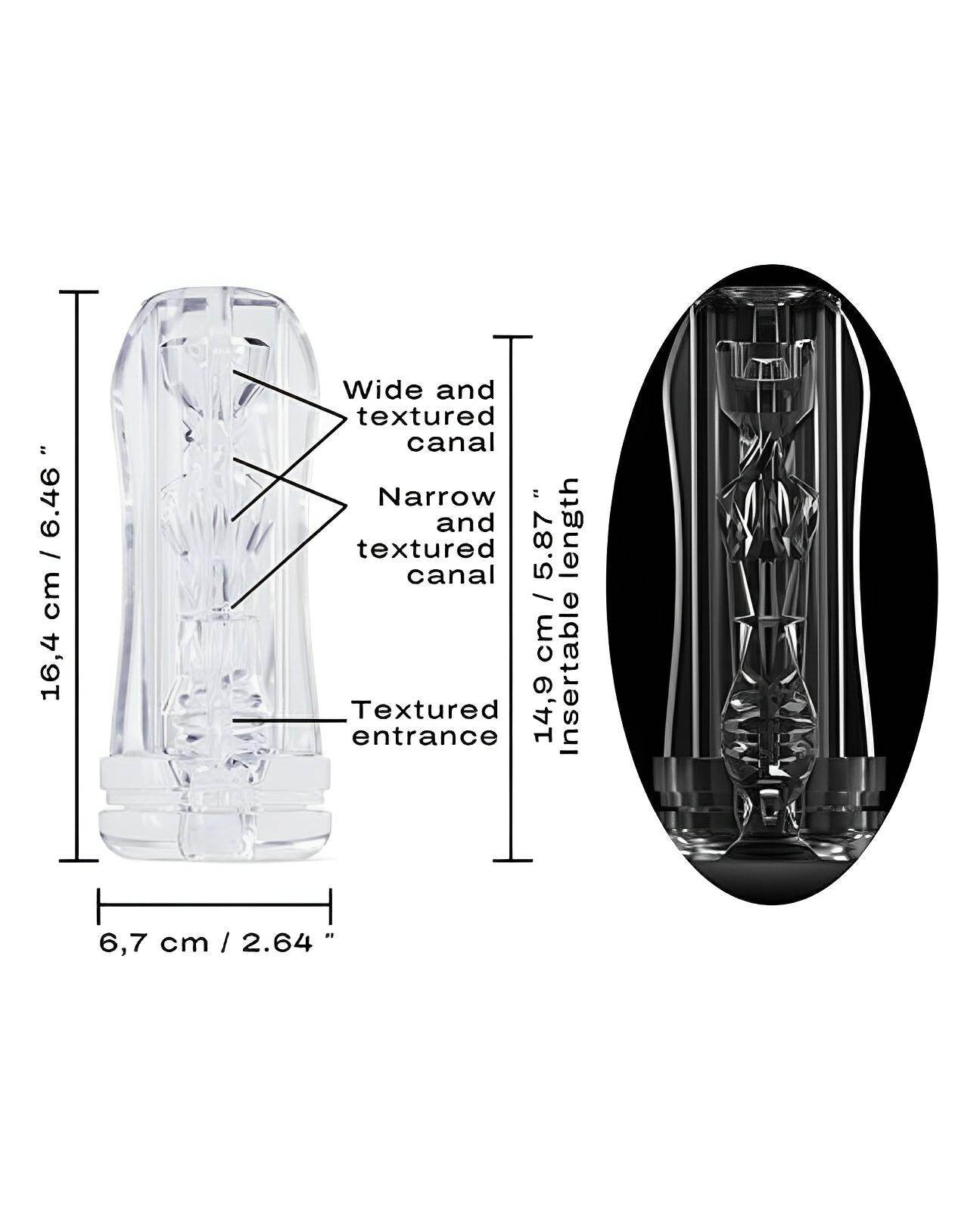 Dorcel Deep Blow Multi Sensation Sleeve - Clear - SEX LOVE DOLLS