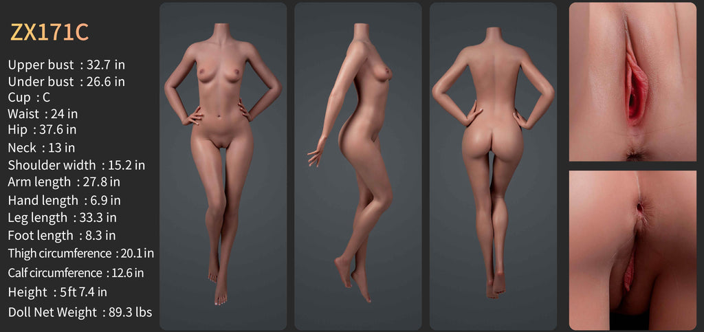 Gwyneth Premium Silicone Head (Movable Jaw) + SLE Body Sex Doll - ZELEX® [USA STOCK] - SEX LOVE DOLLS