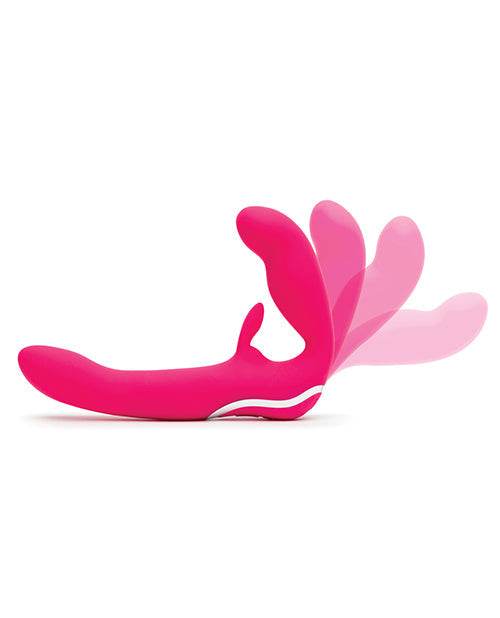 Happy Rabbit Strapless Strap on Rabbit Vibe - Pink - SEX LOVE DOLLS