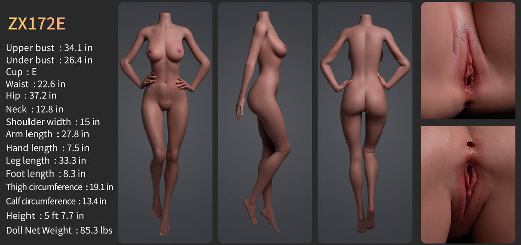 Jasmine Premium Silicone Head (Movable Jaw) + SLE Body Sex Doll - ZELEX® [USA STOCK] - SEX LOVE DOLLS