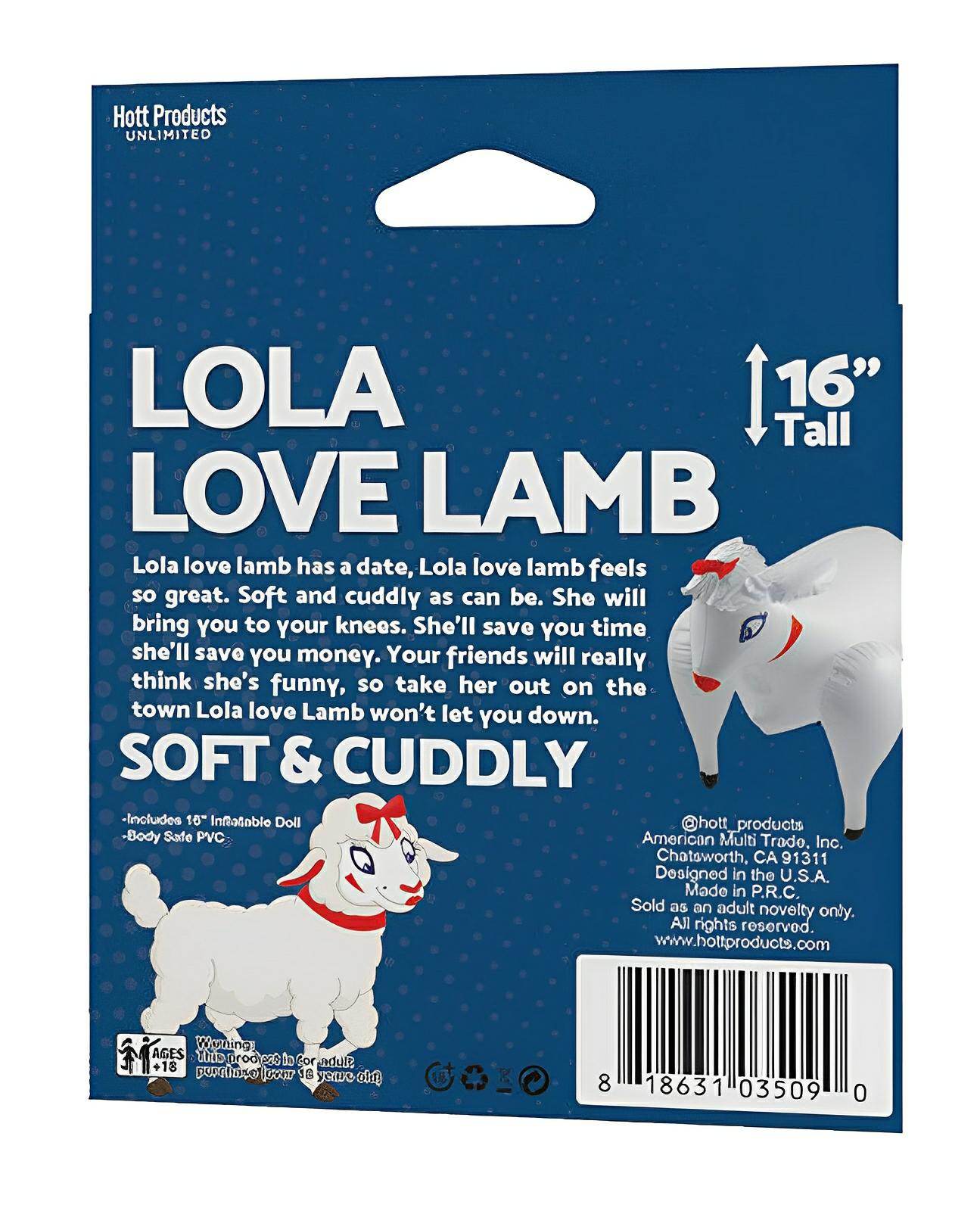 Lola Love Lamb Blow Up Sheep - SEX LOVE DOLLS