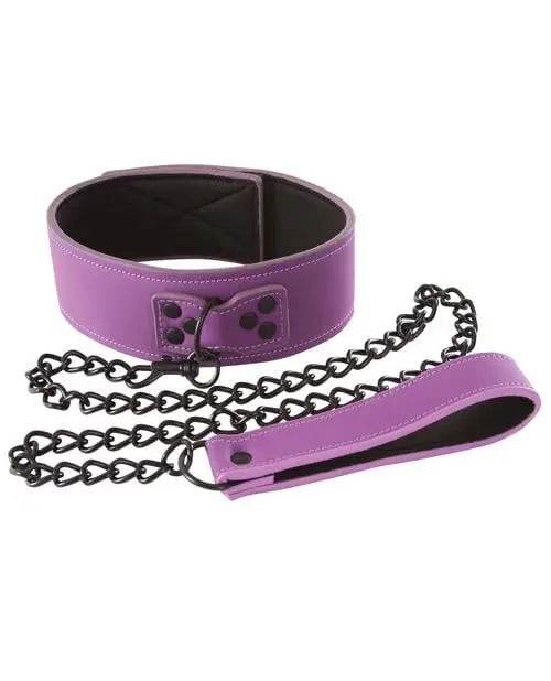 Lust Bondage Collar - Purple - SEX LOVE DOLLS