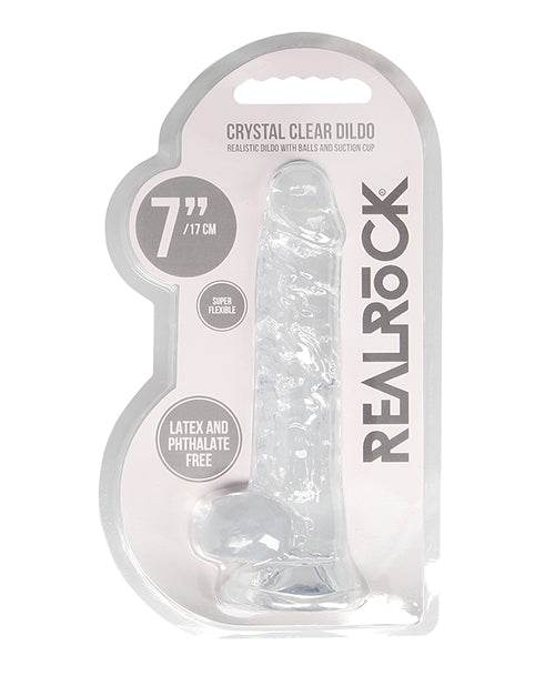 Shots Realrock Realistic Crystal Clear Dildo W/balls - SEX LOVE DOLLS