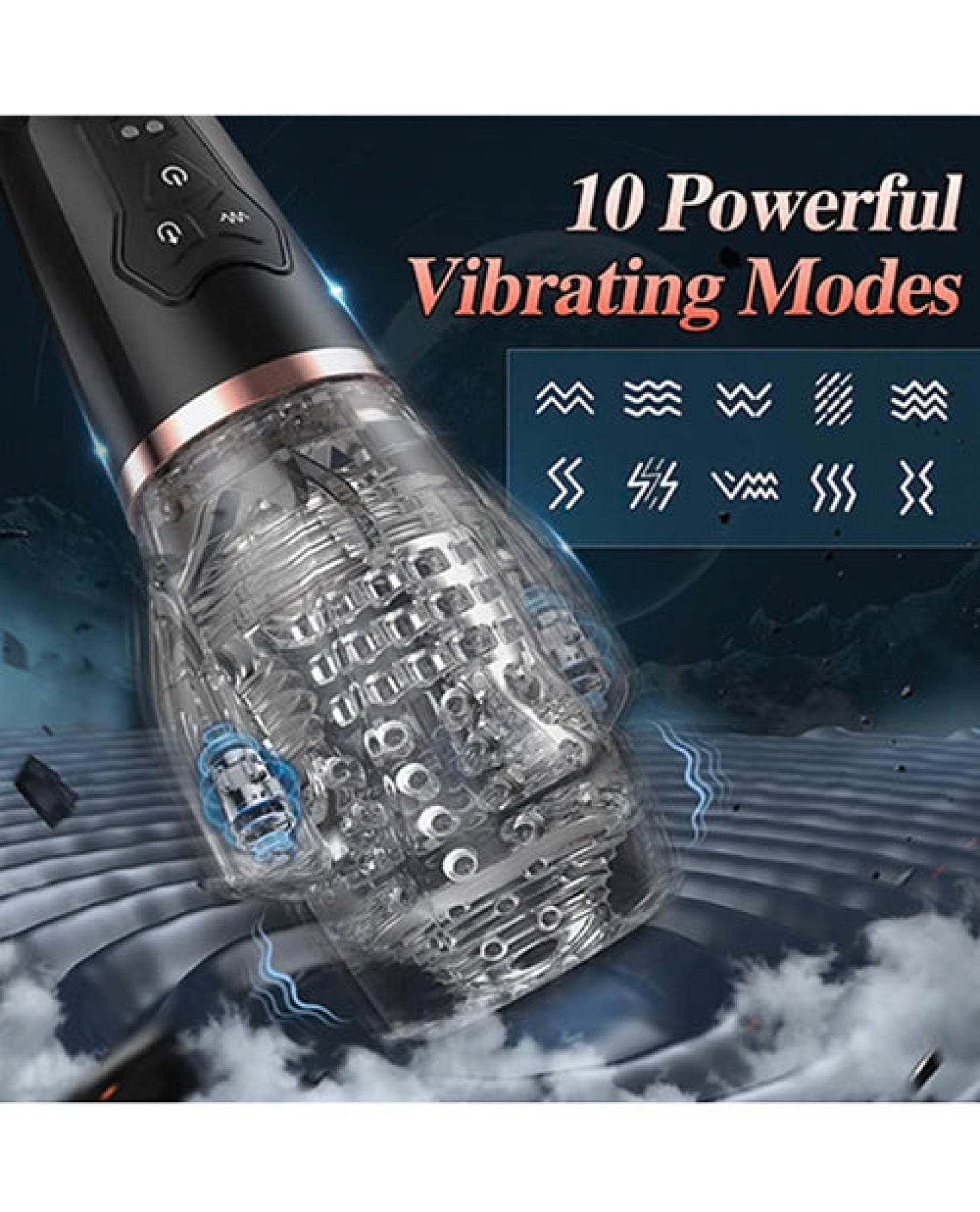 The Male Rose 2 Sucking & Vibrating Blow Job Sucker - Black - SEX LOVE DOLLS