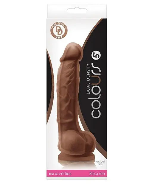 ’Colours Dual Density 5’’’ Dildo’ - Brown - Dongs & Dildos