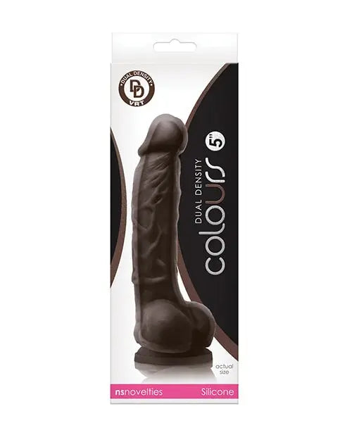 ’Colours Dual Density 5’’’ Dildo’ - Dark Brown - Dongs & Dildos